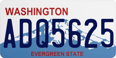 WA license plate ADQ5625