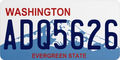 WA license plate ADQ5626