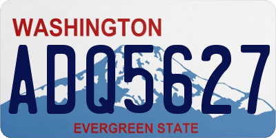 WA license plate ADQ5627