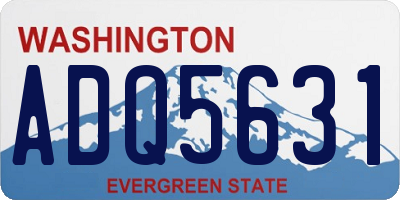 WA license plate ADQ5631