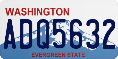 WA license plate ADQ5632