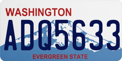 WA license plate ADQ5633