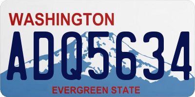 WA license plate ADQ5634