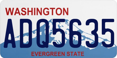 WA license plate ADQ5635