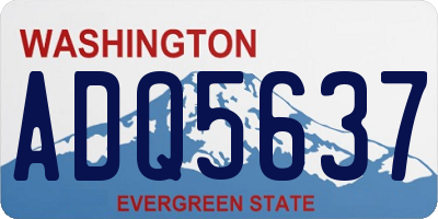 WA license plate ADQ5637
