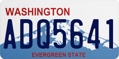 WA license plate ADQ5641