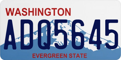 WA license plate ADQ5645