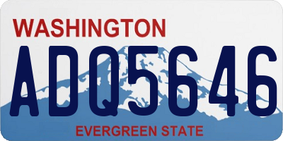 WA license plate ADQ5646
