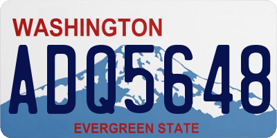 WA license plate ADQ5648