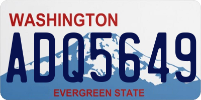 WA license plate ADQ5649