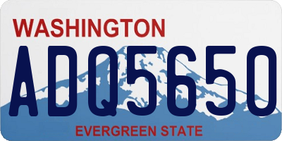 WA license plate ADQ5650