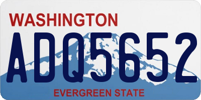 WA license plate ADQ5652