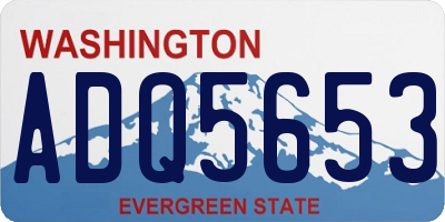 WA license plate ADQ5653
