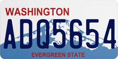 WA license plate ADQ5654
