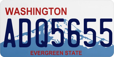 WA license plate ADQ5655