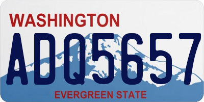 WA license plate ADQ5657