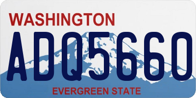 WA license plate ADQ5660