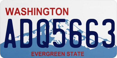 WA license plate ADQ5663