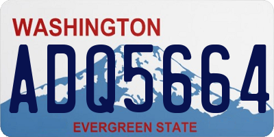 WA license plate ADQ5664