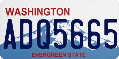 WA license plate ADQ5665