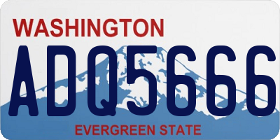 WA license plate ADQ5666