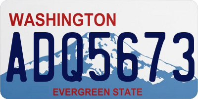 WA license plate ADQ5673