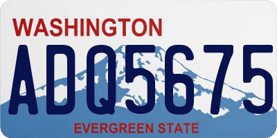 WA license plate ADQ5675