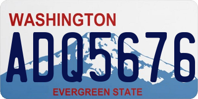 WA license plate ADQ5676