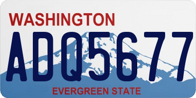 WA license plate ADQ5677