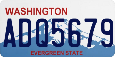 WA license plate ADQ5679