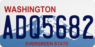 WA license plate ADQ5682