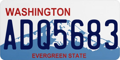 WA license plate ADQ5683