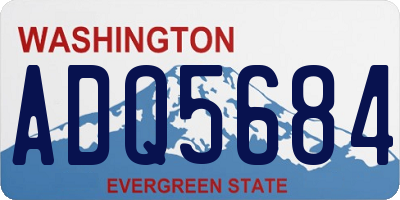 WA license plate ADQ5684