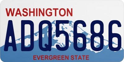 WA license plate ADQ5686