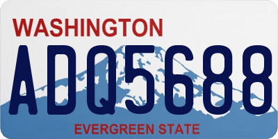 WA license plate ADQ5688
