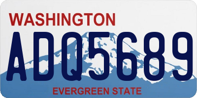 WA license plate ADQ5689