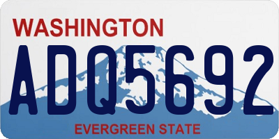 WA license plate ADQ5692