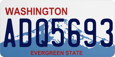 WA license plate ADQ5693