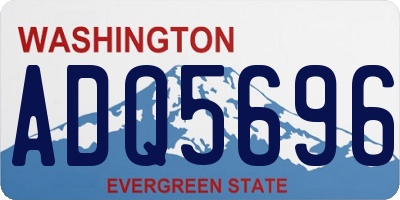 WA license plate ADQ5696