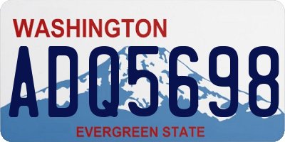 WA license plate ADQ5698