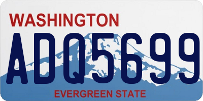 WA license plate ADQ5699