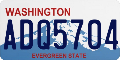 WA license plate ADQ5704