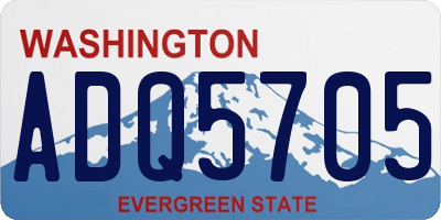 WA license plate ADQ5705