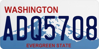 WA license plate ADQ5708