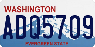 WA license plate ADQ5709