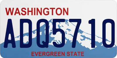 WA license plate ADQ5710