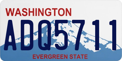 WA license plate ADQ5711