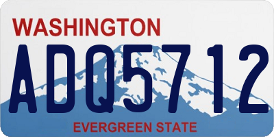 WA license plate ADQ5712