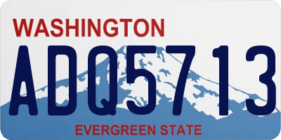 WA license plate ADQ5713
