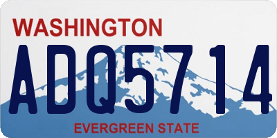 WA license plate ADQ5714
